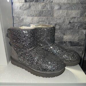 UGG Glitter Silver Boots